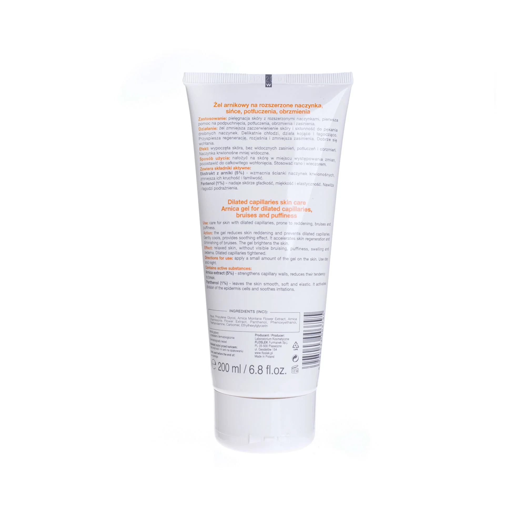 FlosLek Arnica żel arnikowy na rozszerszone naczynka, sińce, obrzmienia, 200 ml