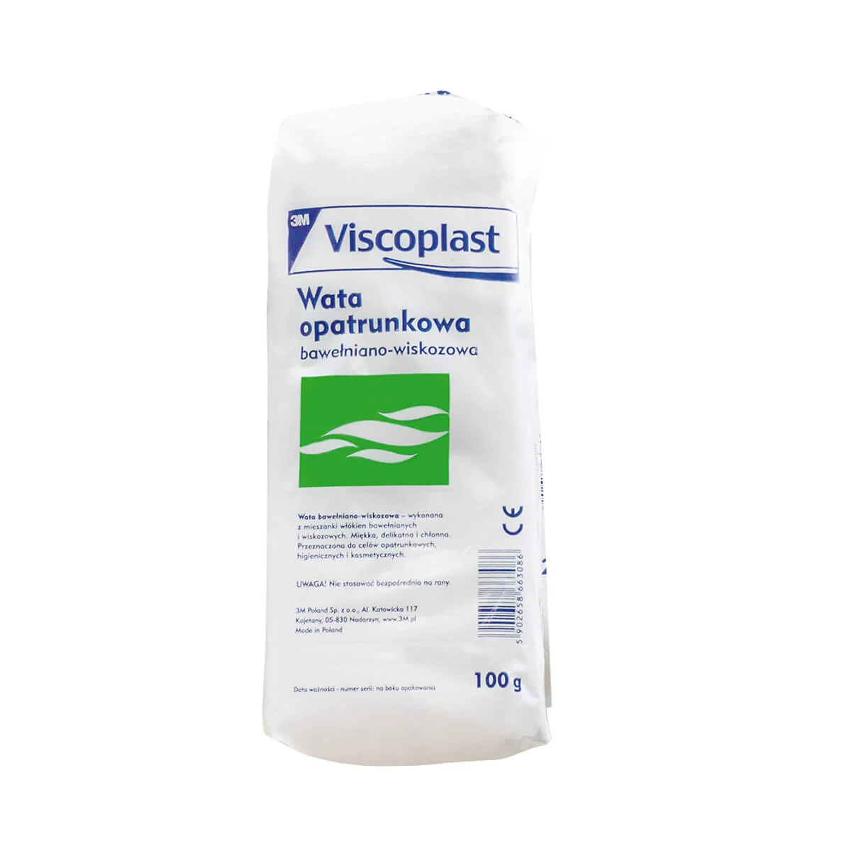 Viscoplast, wata opatrunkowa bawełniano-wiskozowa, 100 g