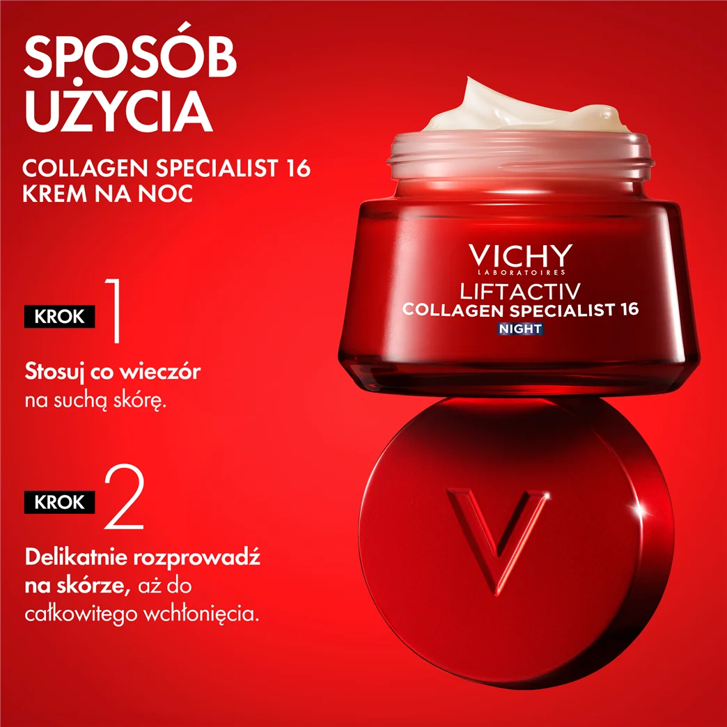 Vichy Liftactiv Collagen Specialist Noc przeciwzmarszczkowy krem na noc, 50 ml