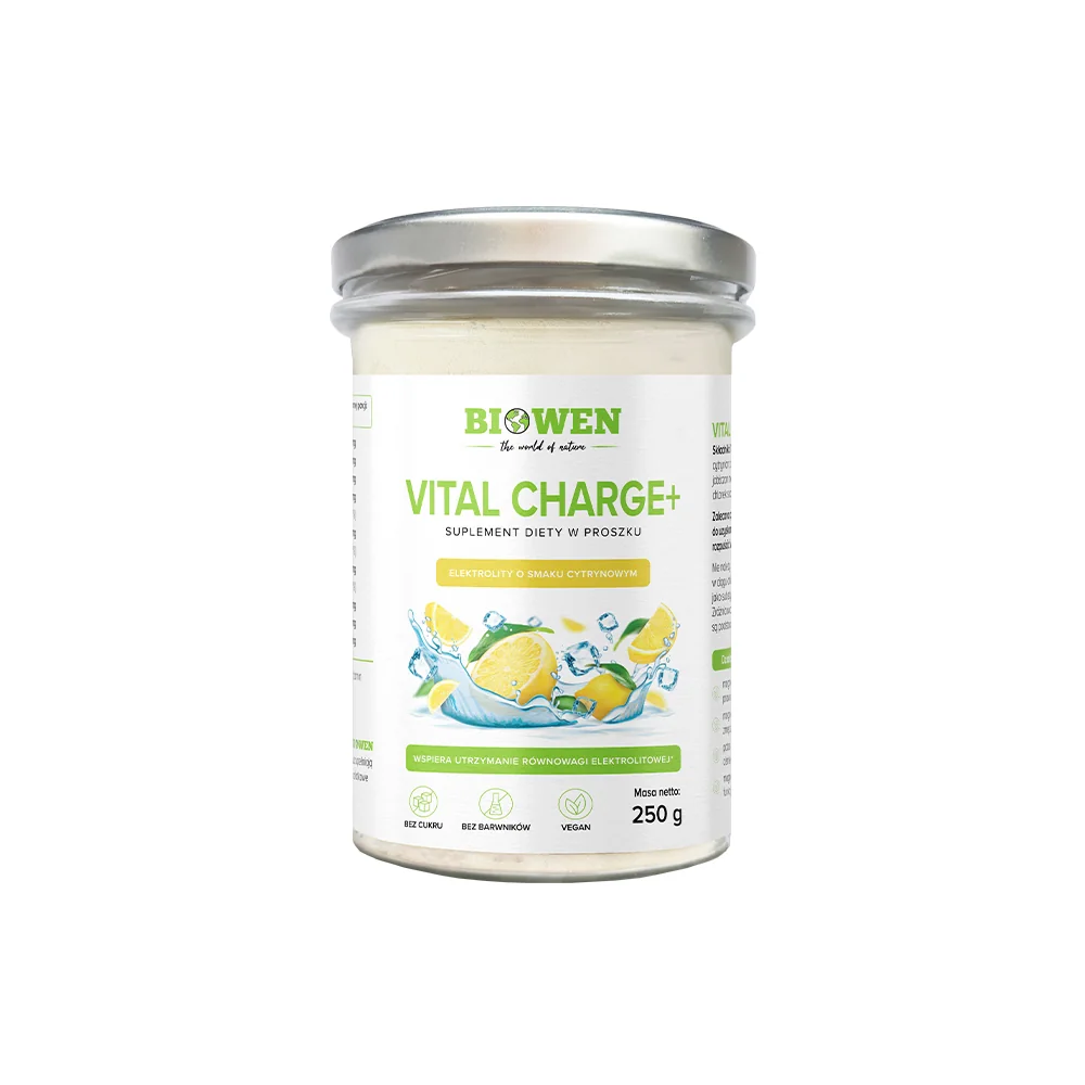 BIOWEN Vital Charge+ Elektrolity proszek o smaku cytyryny, 250 g