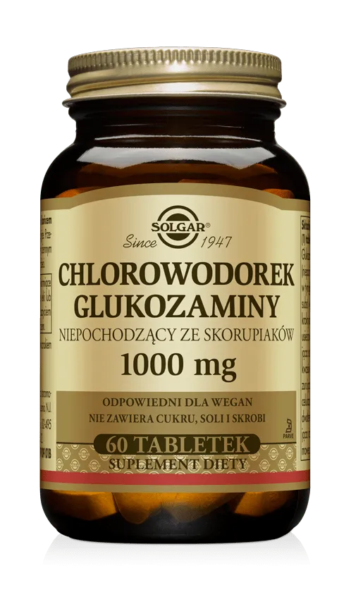Solgar Chlorowodorek Glukozaminy, suplement diety, 60 tabletek