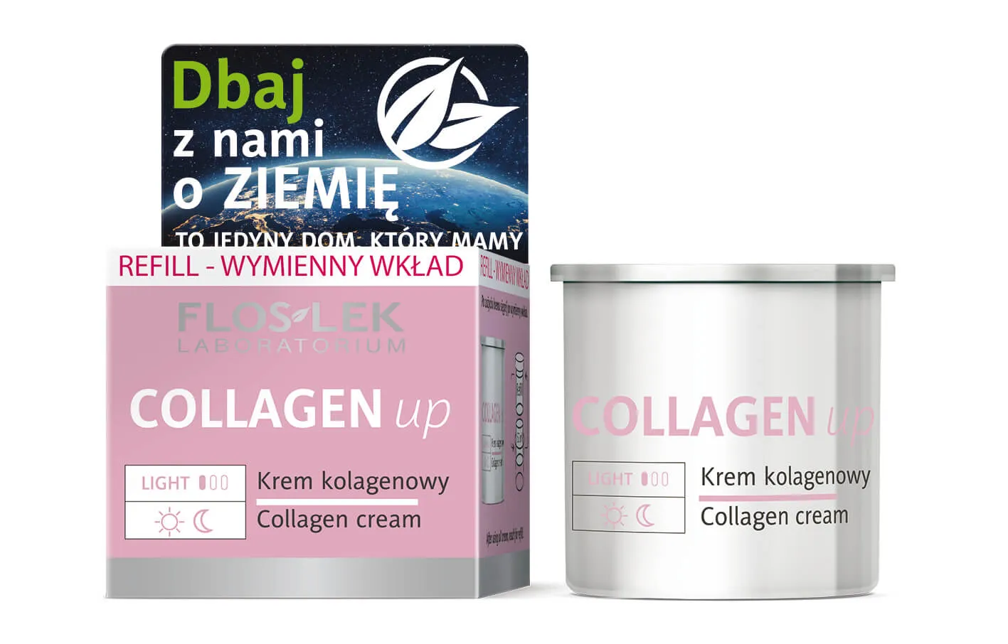 Floslek Collagen Up, krem kolagenowy, refill- wymienny wkład 50+, 50 ml