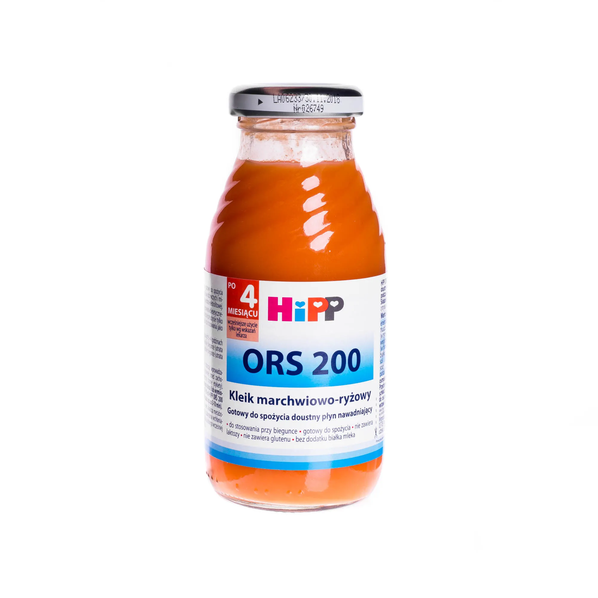 Hipp ORS 200, kleik marchwiowo-ryżowy od 4 miesiąca, 200 ml