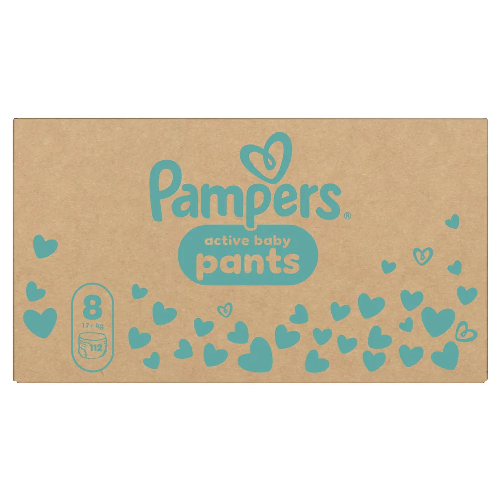 Pampers Active Baby Pants 8 pieluchomajtki, rozmiar 8, 17+ kg, 112 sztuk