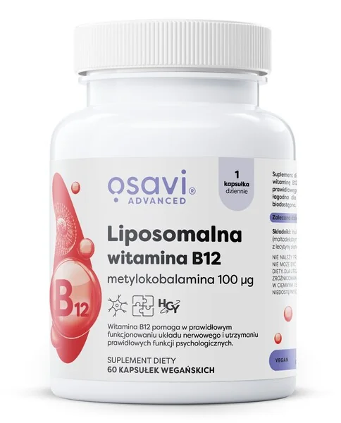 Osavi Liposomalna Witamina B12 60 kapsułek wegańskich