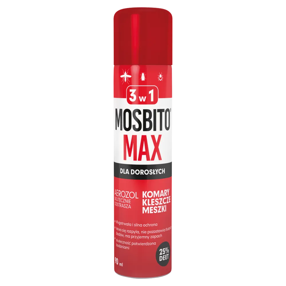 Mosbito Max spray odstraszający komary, meszki i kleszcze, 90 ml