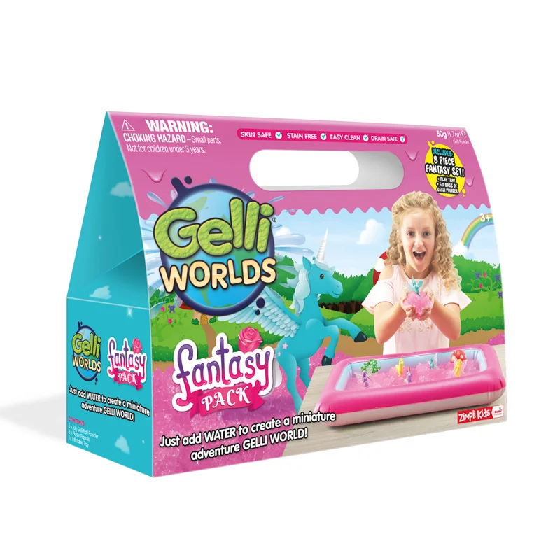 Zimpli Kids Gelli Worlds Fantasy Pack zestaw do tworzenia gelli z figurkami i tacą