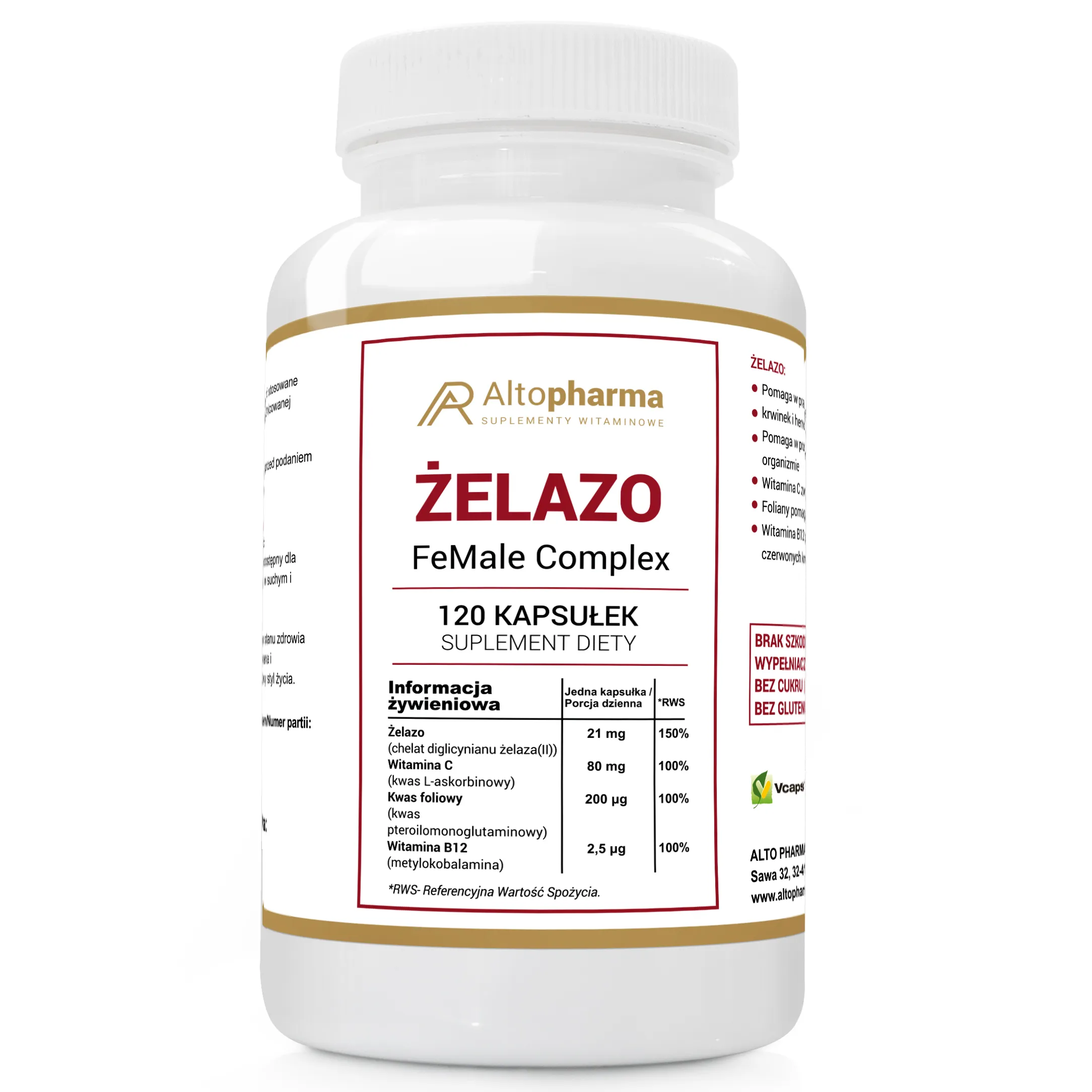 Altopharma Żelazo FeMale Complex 120 kapsułek