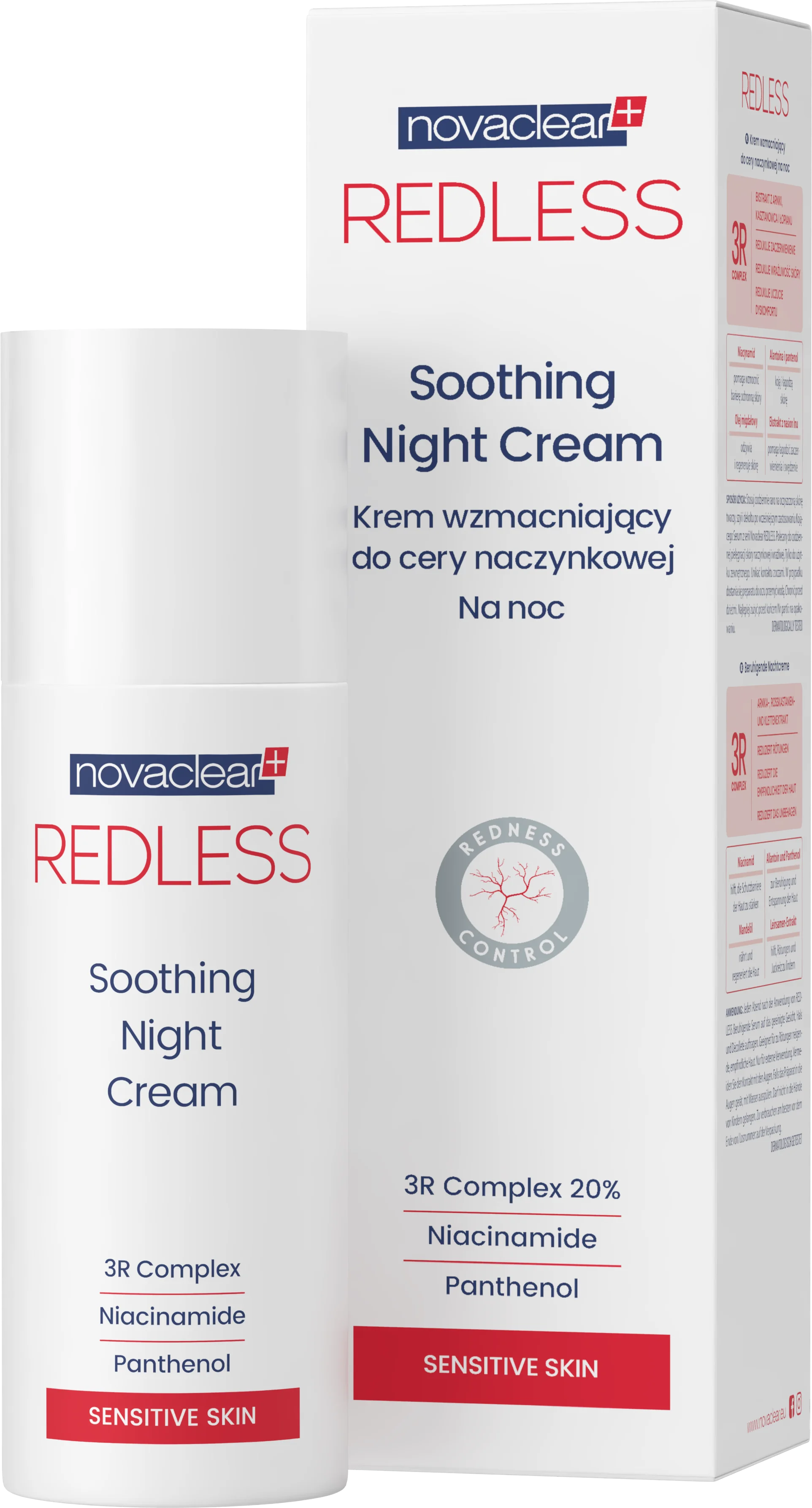 Novaclear Redless krem wzmacniający do cery naczynkowej na noc, 50 ml