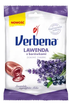 Verbena, cukierki ziołowe, lawenda z borówkami, 60 g