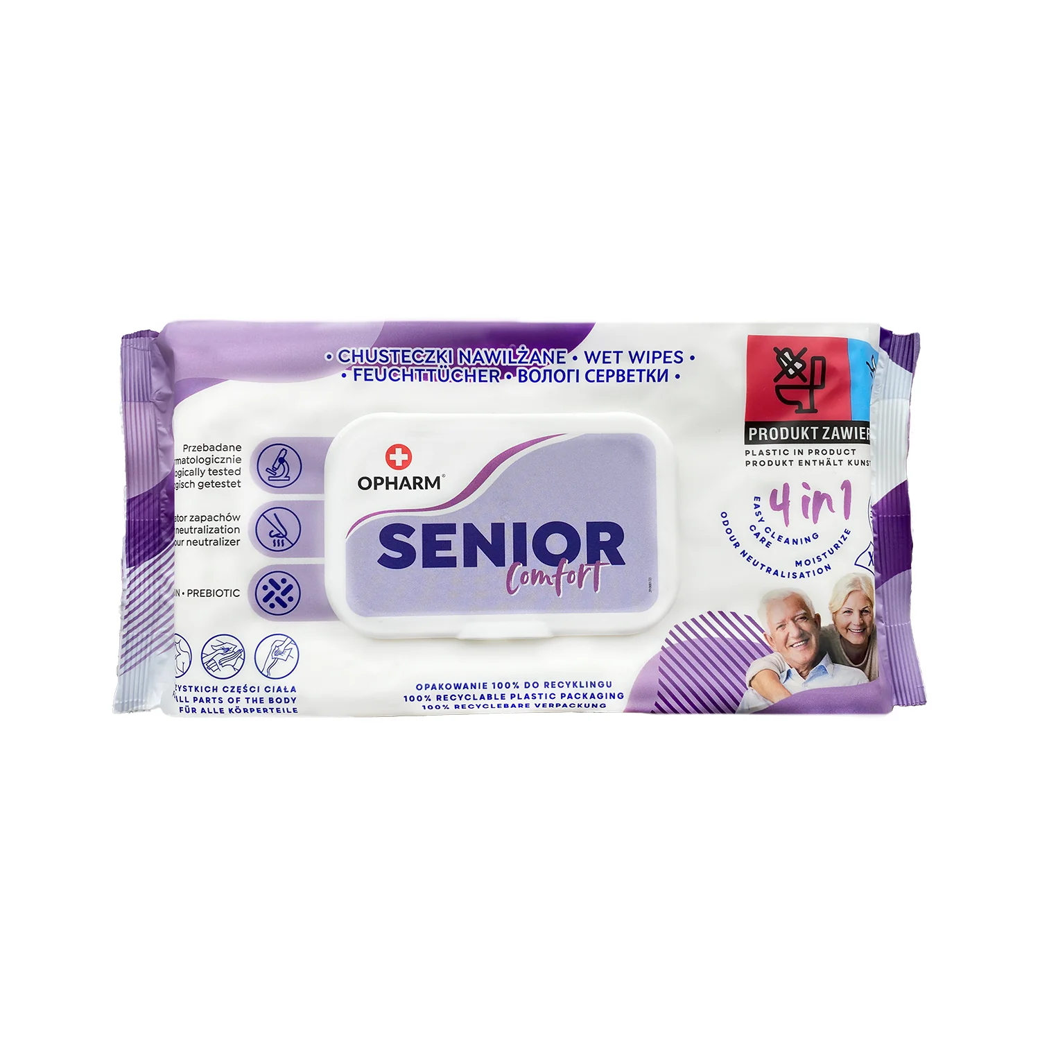 Opharm Senior Comfort chusteczki nawilżane, 72 sztuki