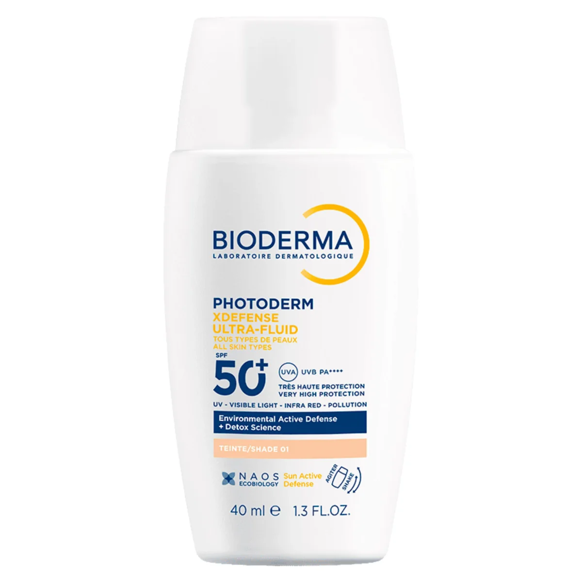 Bioderma Photoderm XDefense Ultra-Fluid ultralekki fluid SPF 50+, kolor 01, 40 ml