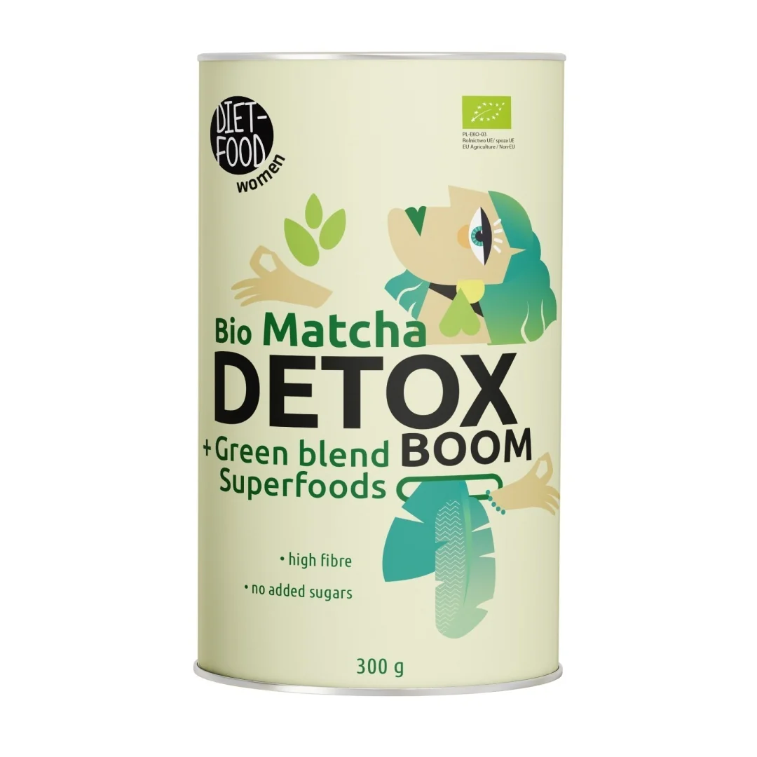 DIET-FOOD Matcha Detox Boom Bio proszek, 300 g