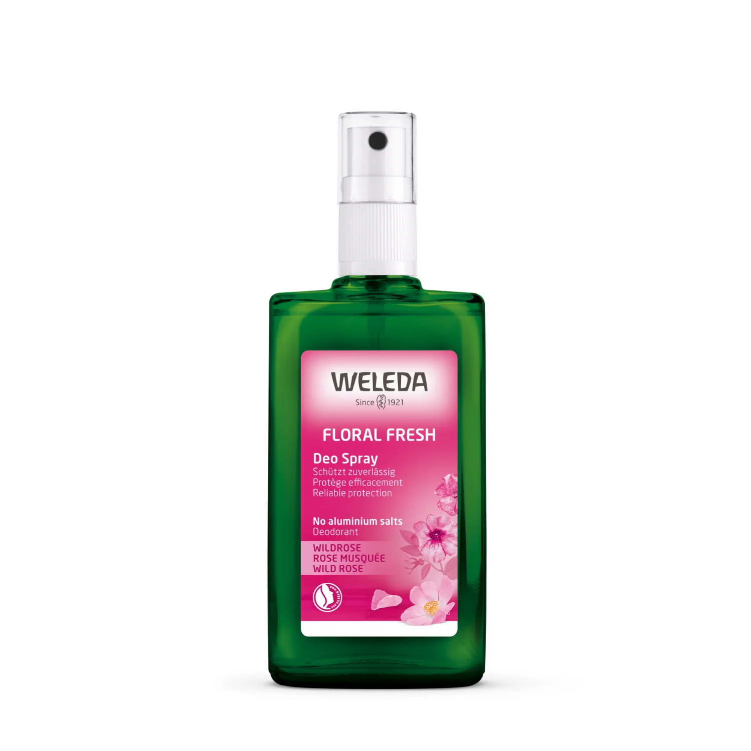 Weleda Floral Fresh dezodorant z dziką różą w sprayu, 100 ml