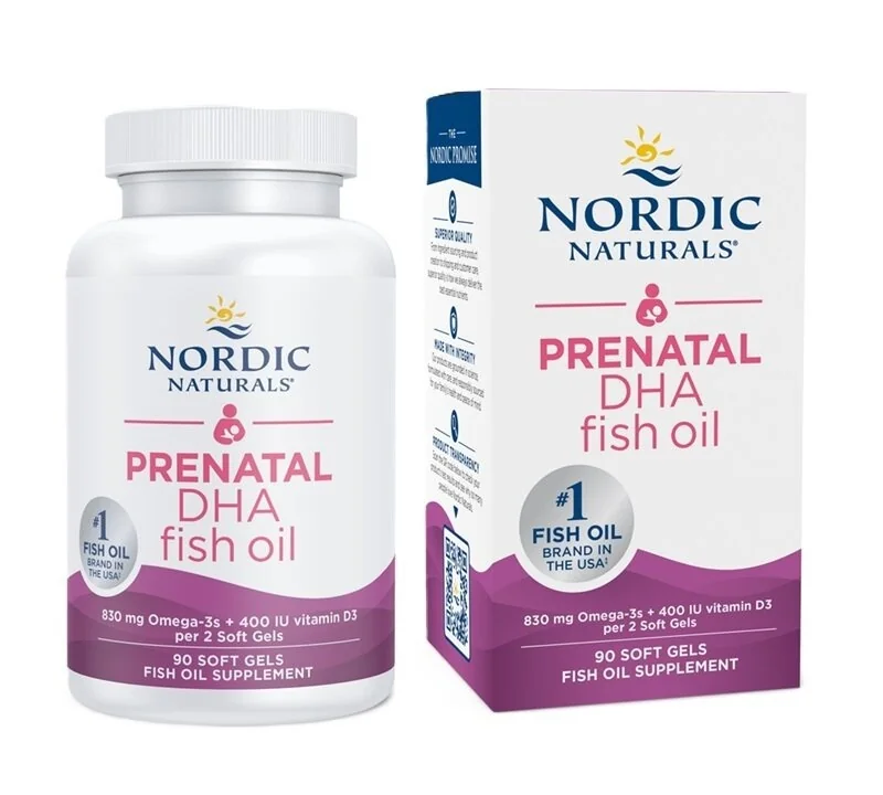 Nordic Naturals Prenatal DHA, Omega-3 + D3 90 kapsułek