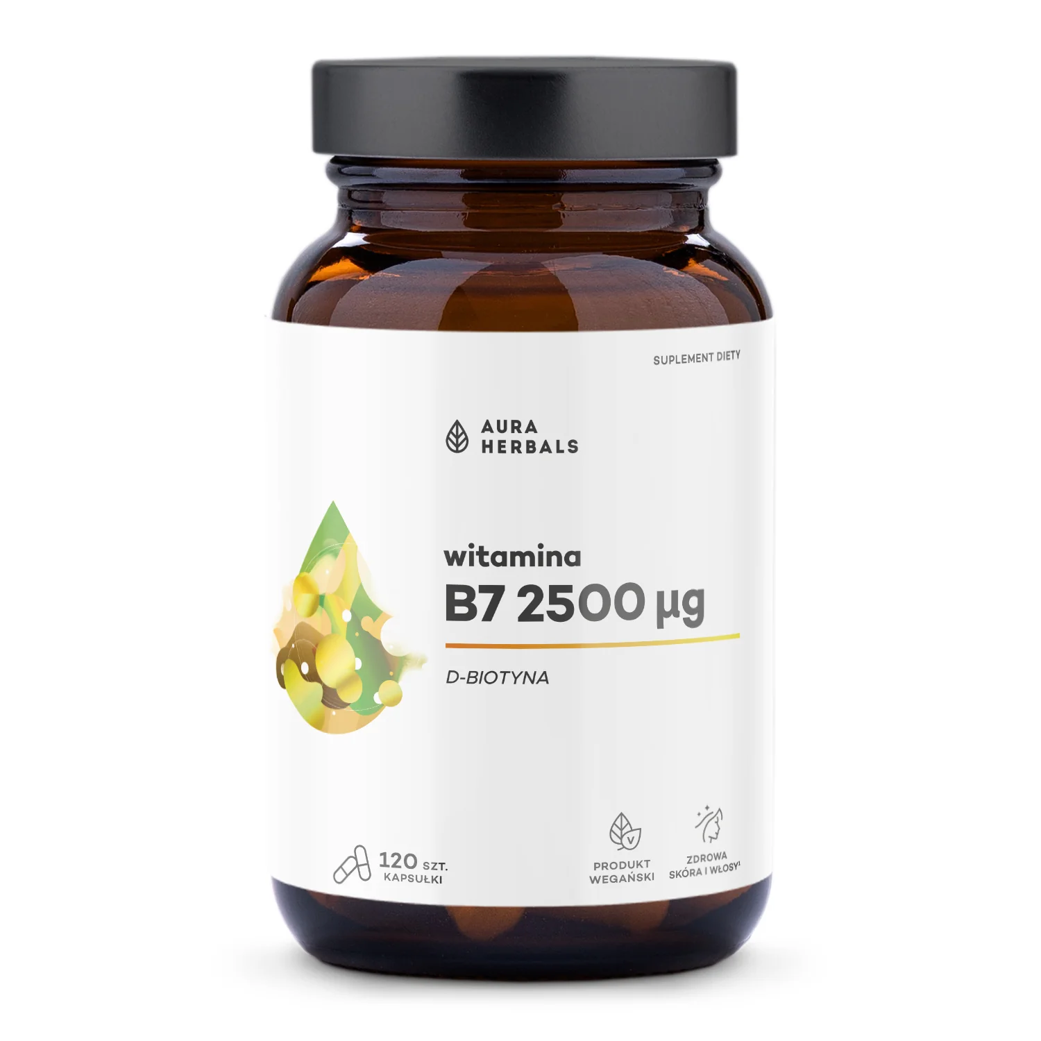 Aura Herbals Witamina B7 2500 µg, biotyna 120 kapsułek