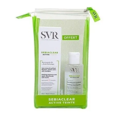 SVR Sebiaclear, Active Teinte, krem ujednolicający koloryt skóry, 40 ml + woda micelarna, 75 ml
