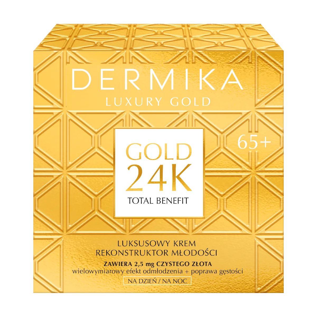 Dermika Luxury Gold 24k 65+, krem na dzień i noc, 50 ml