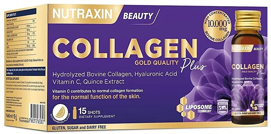 Nutraxin Beauty Gold Collagen Plus kolagen w ampułkach, 15 x 50 ml