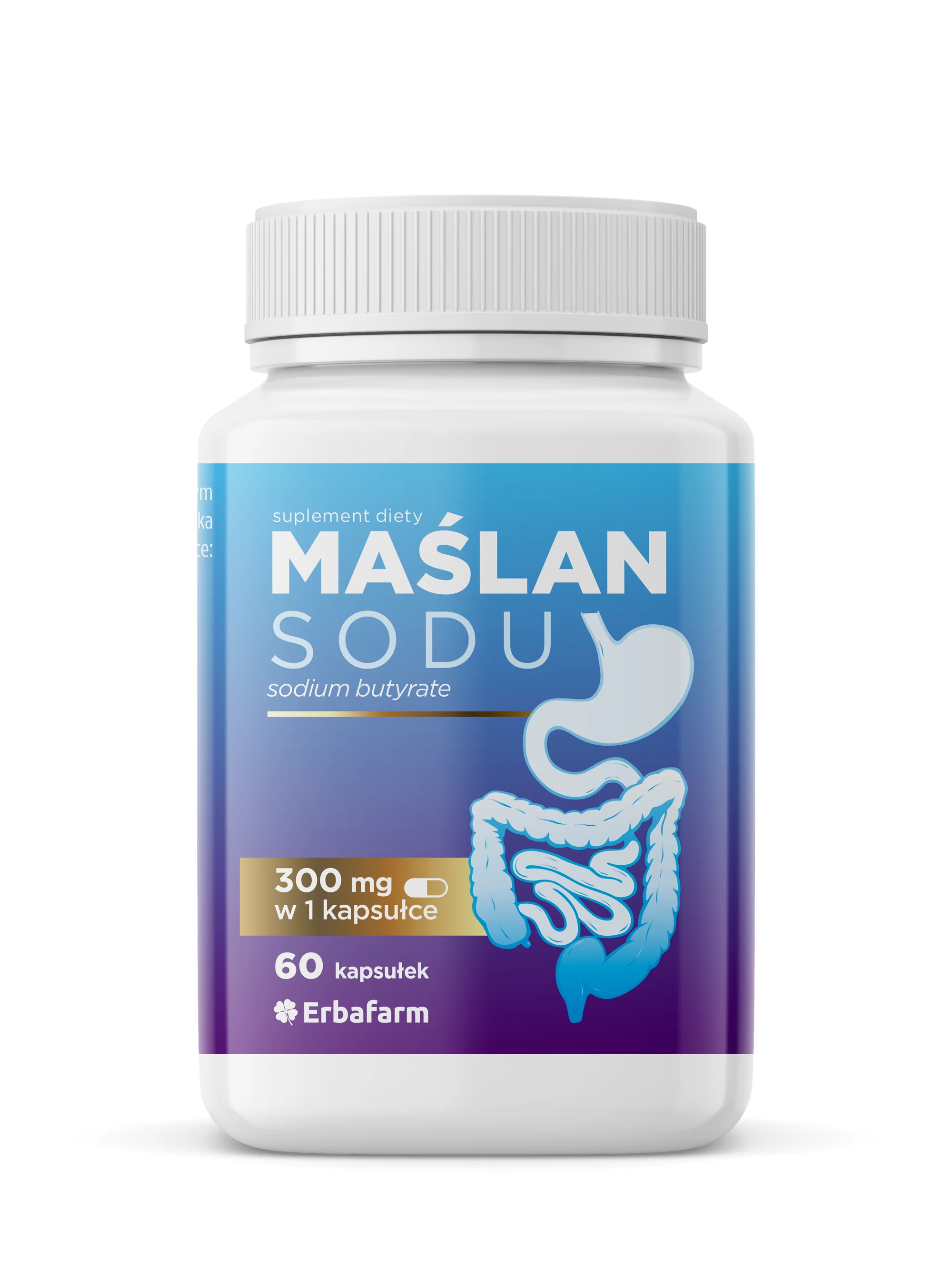 Erbafarm Maślan sodu 300 mg 60 kapsułek