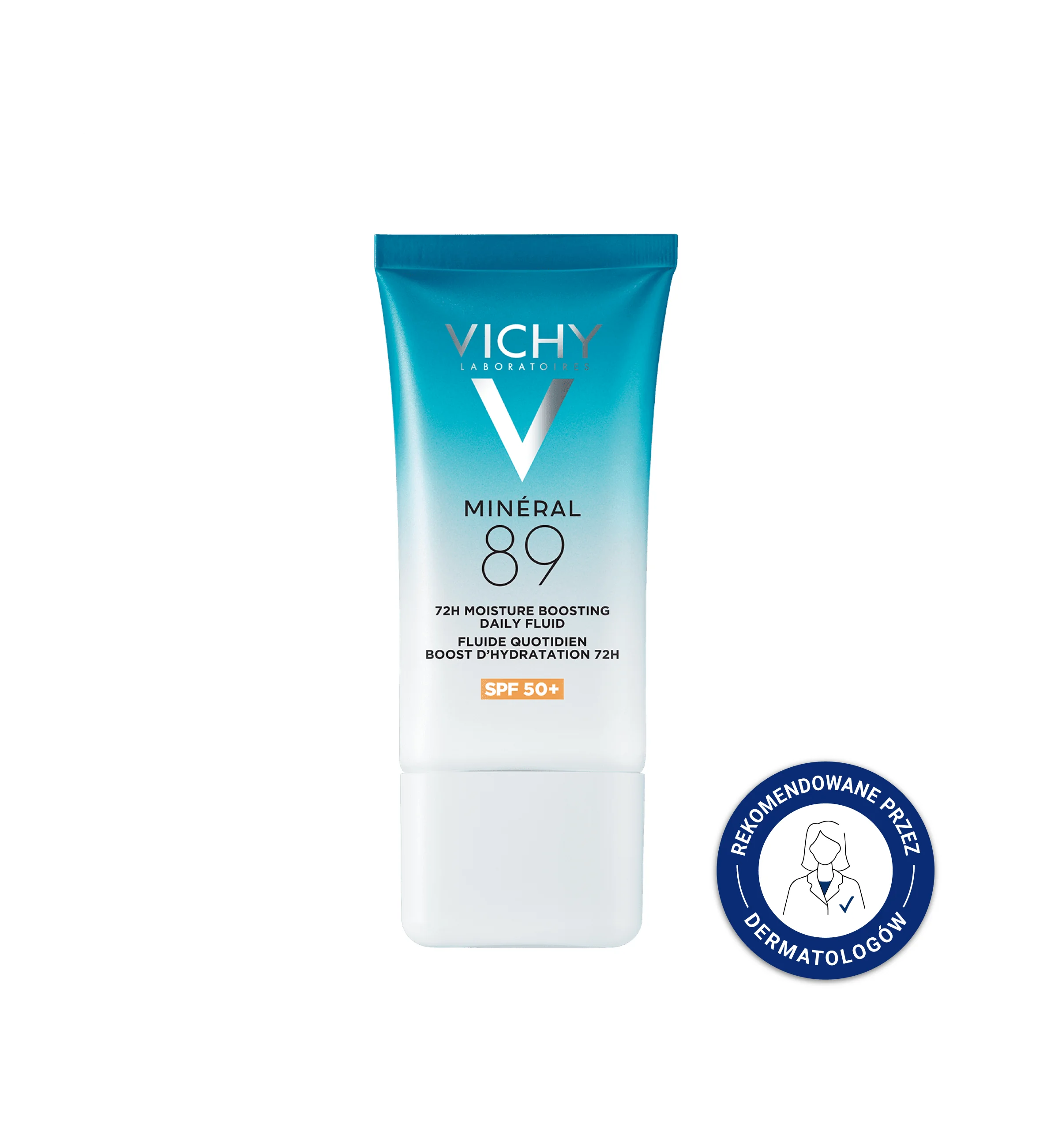 Vichy Mineral 89, niewidoczny krem-fluid nawilżający 72H, SPF 50+, 50 ml