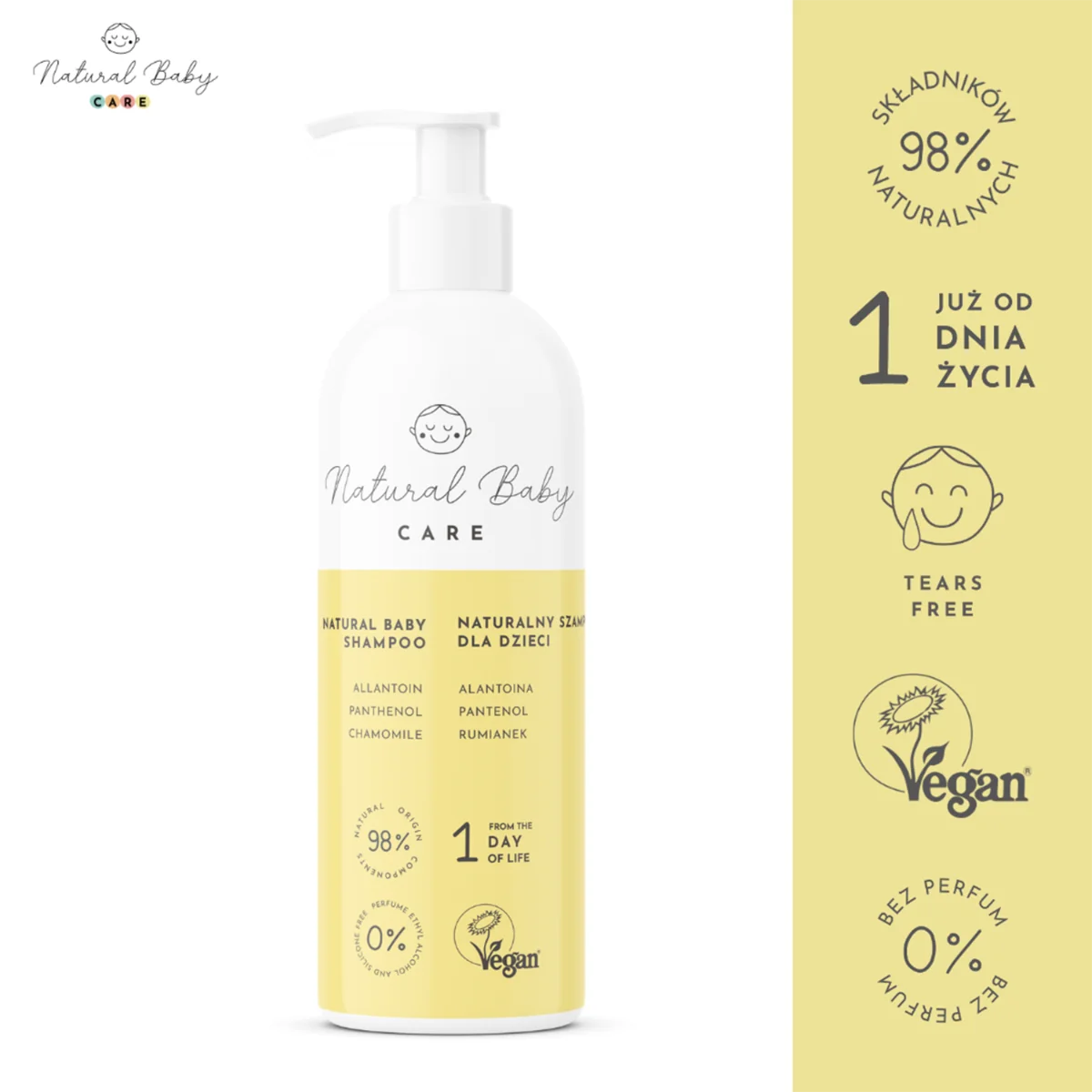 Natural Baby Care Naturalny szampon dla dzieci 200 ml