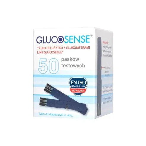 Glucosense elektroda enzymatyczna test paskowy, 50 sztuk