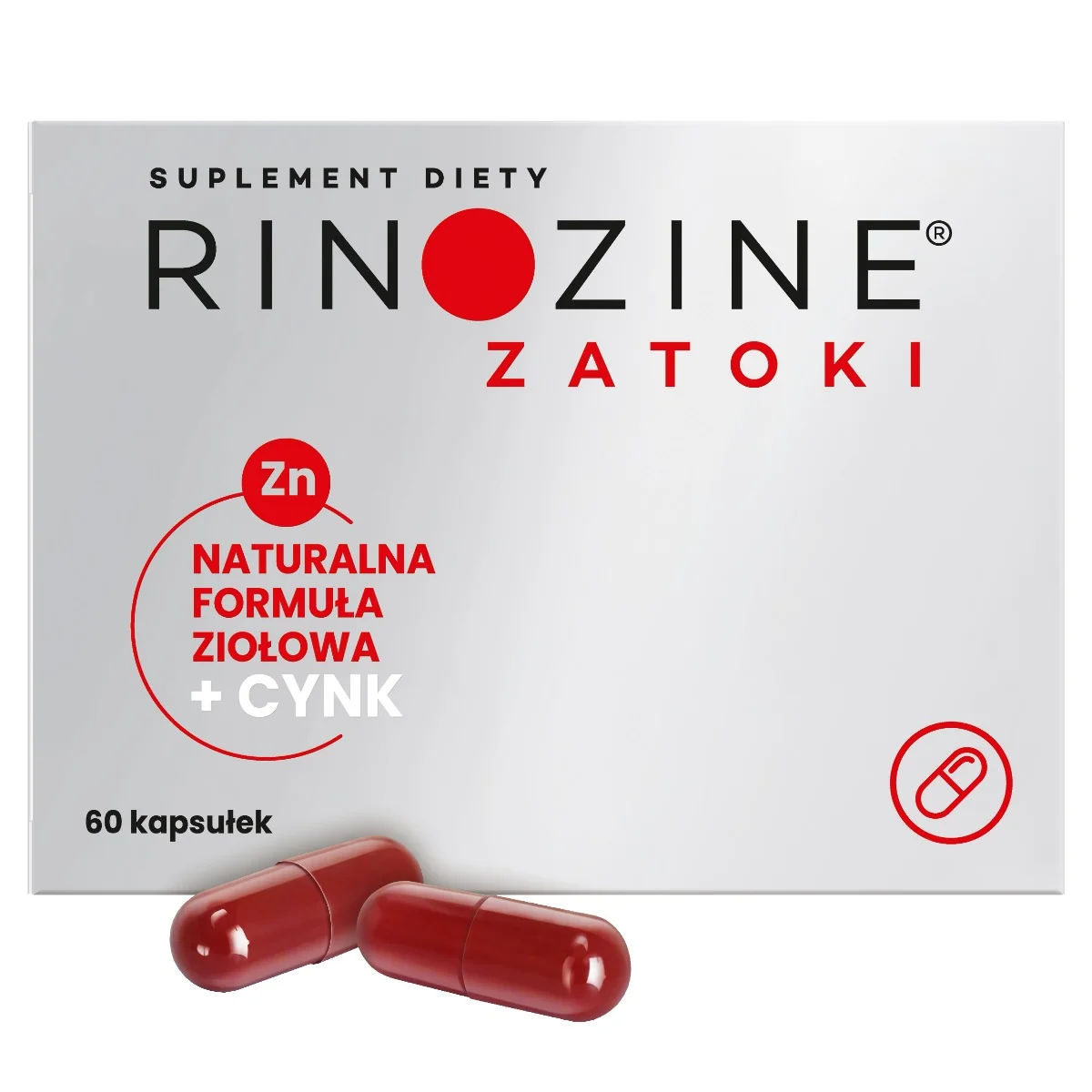 Rinozine Zatoki suplement diety, 60 kapsułek