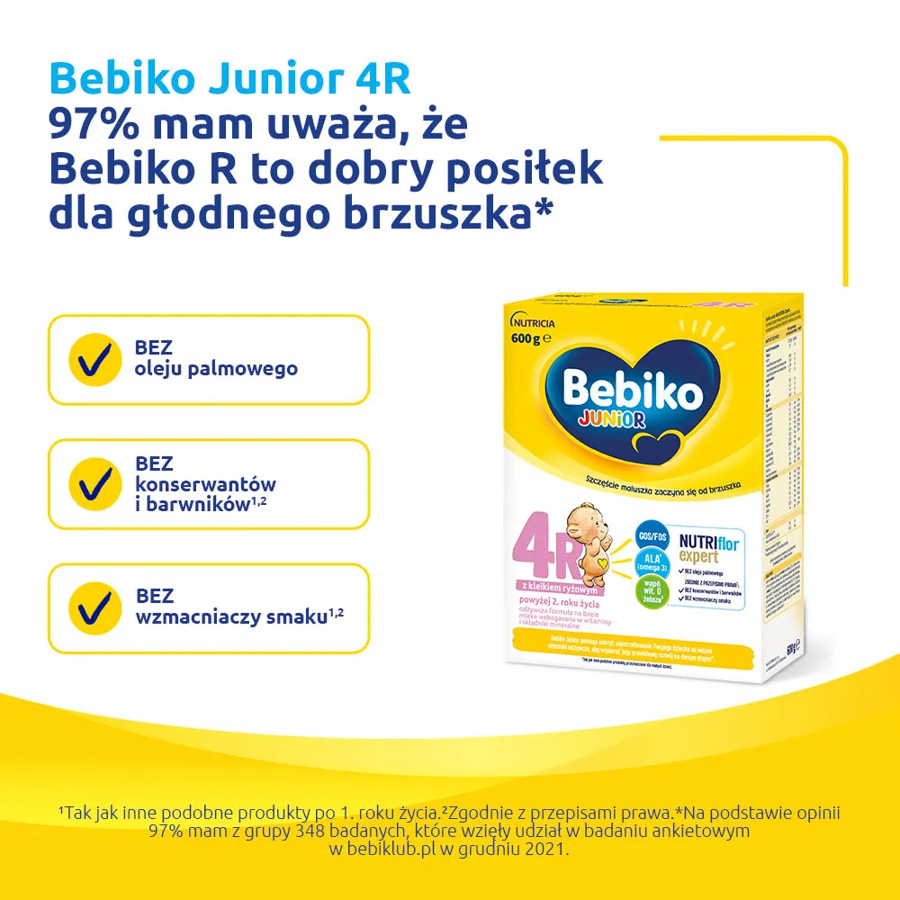 Bebiko Junior 4R Odżywcza formuła na bazie mleka dla dzieci powyżej 2. roku życia, 600 g 