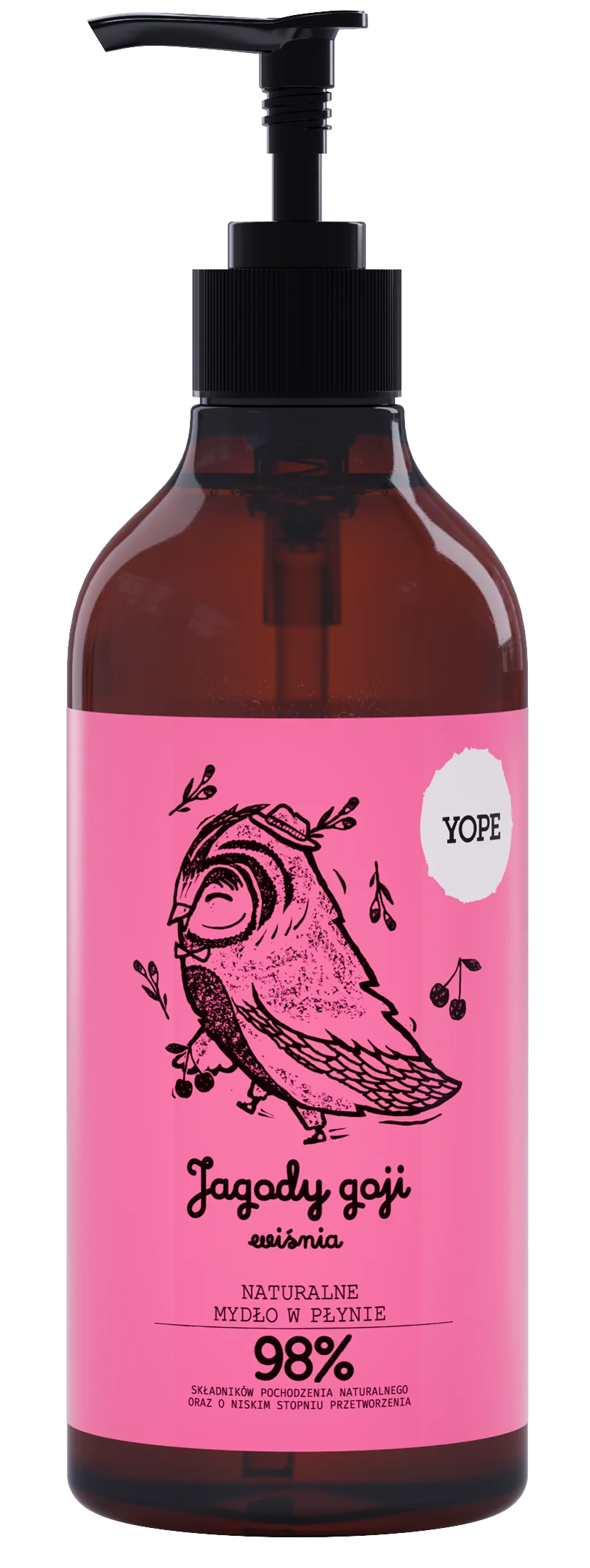 Yope, mydło jagody goji i wiśnia, płyn, 500ml BZ