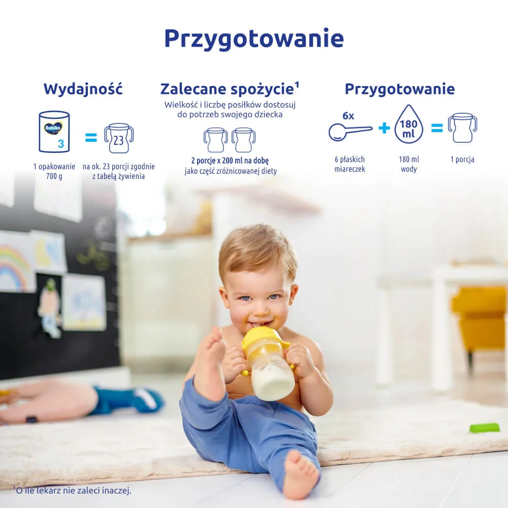 Bebiko Junior 3 Nutriflor Expert odżywcza formuła na bazie mleka dla dzieci powyżej 1. roku życia, 700 g