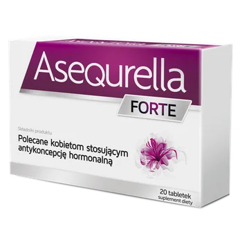 Asequrella Forte suplement diety, 20 tabletek