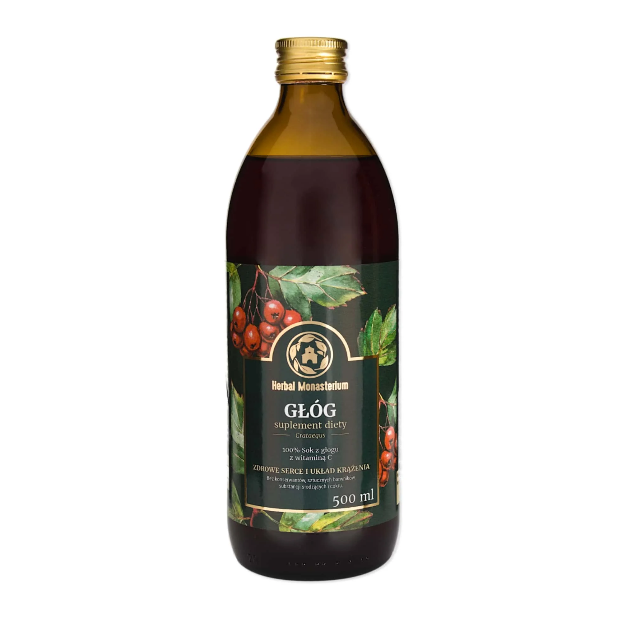 Herbal Monasterium sok z głogu, 500 ml