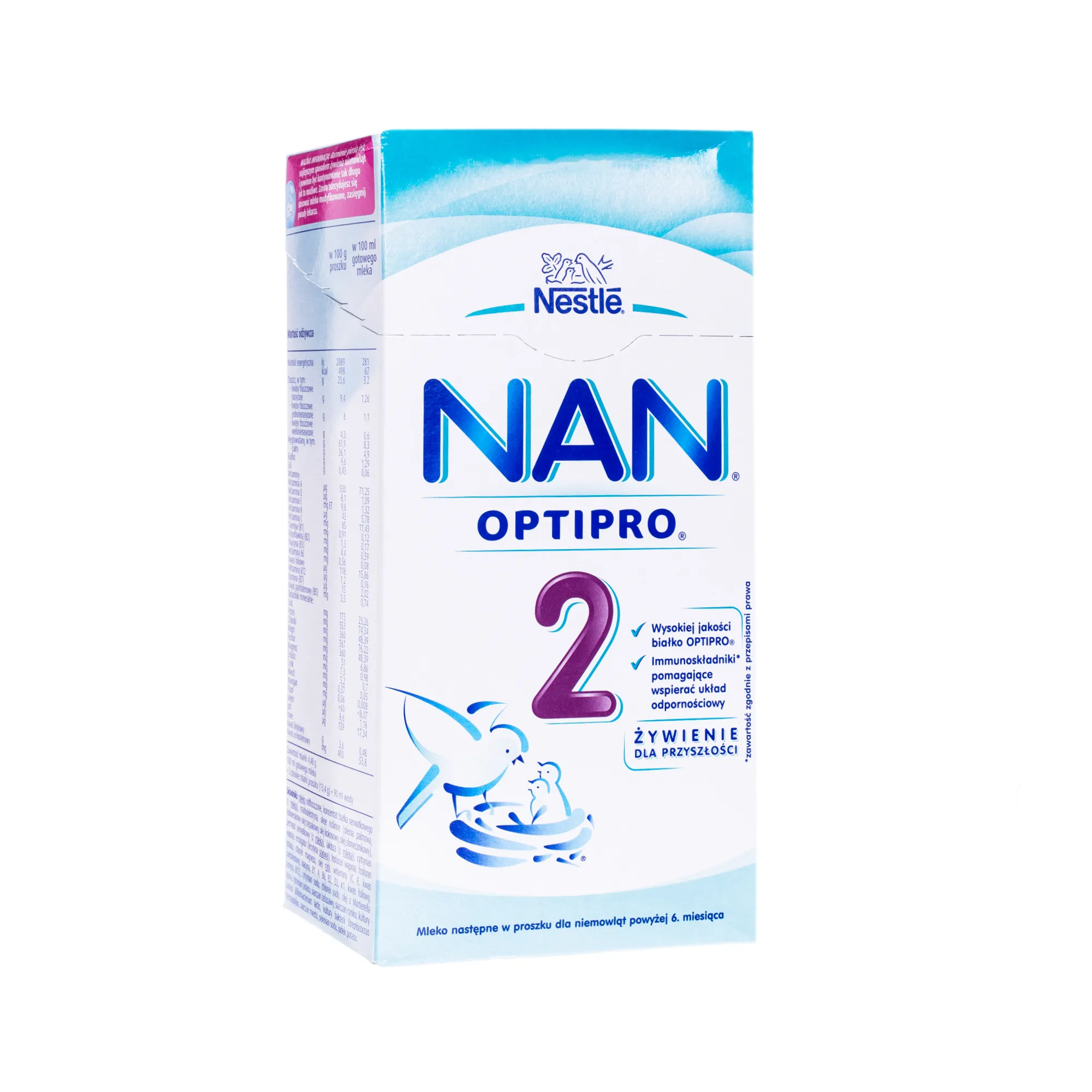 Nestle NAN Optipro 2, mleko następne w proszku dla niemowląt powyżej 6. miesiąca 350 g 