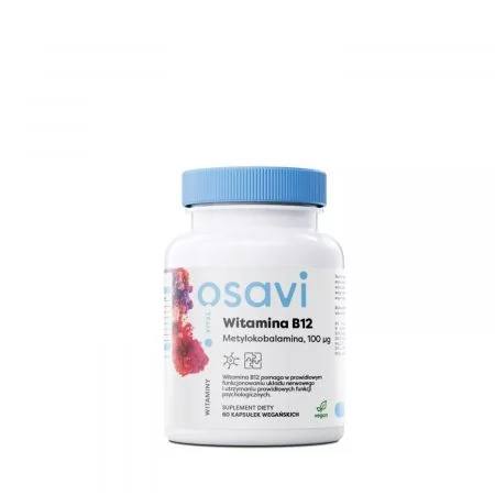 Osavi Witamina B12 Metylokobalamina 100mcg, 60 kapsułek