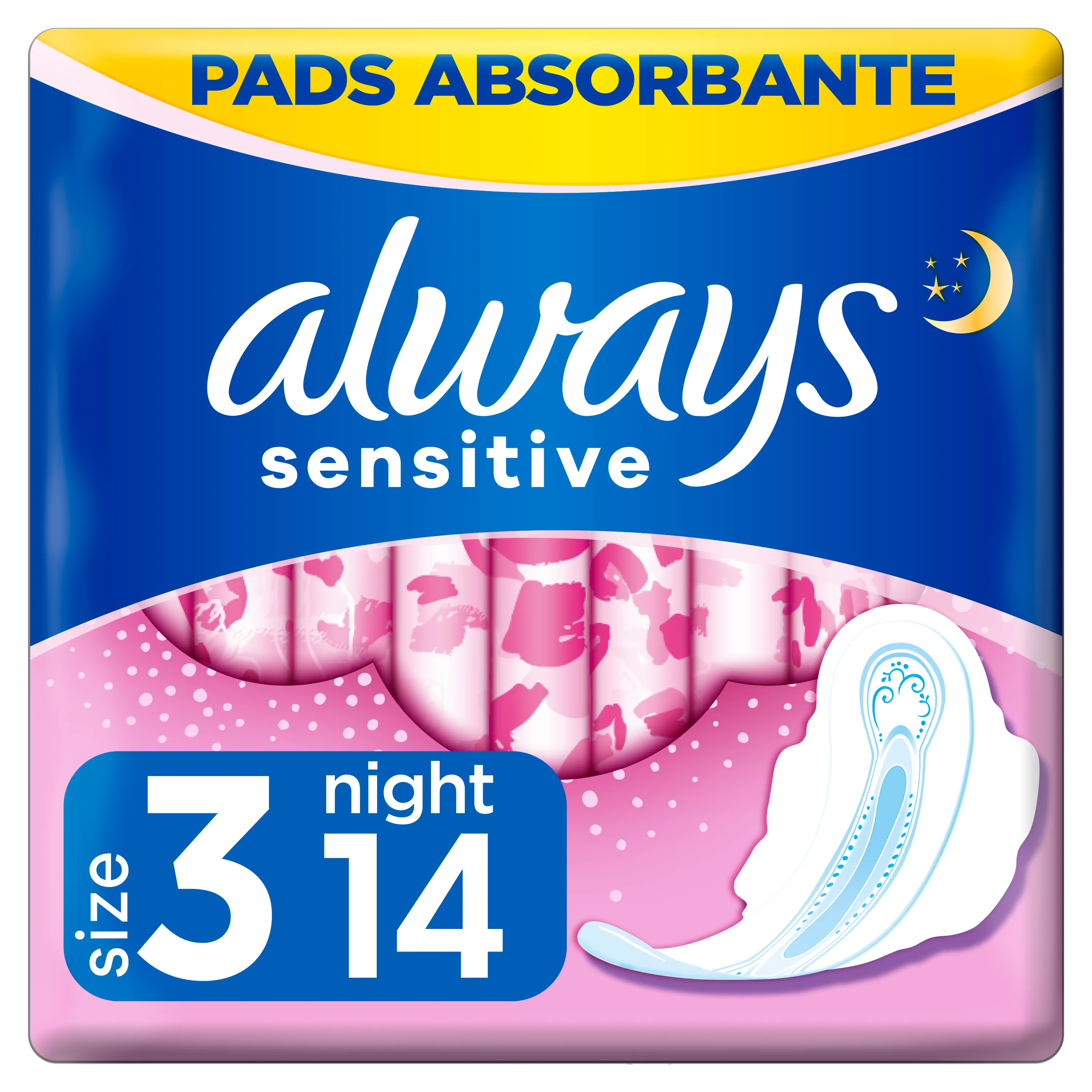 Always Ultra Night Sensitive, podpaski, 14 sztuk