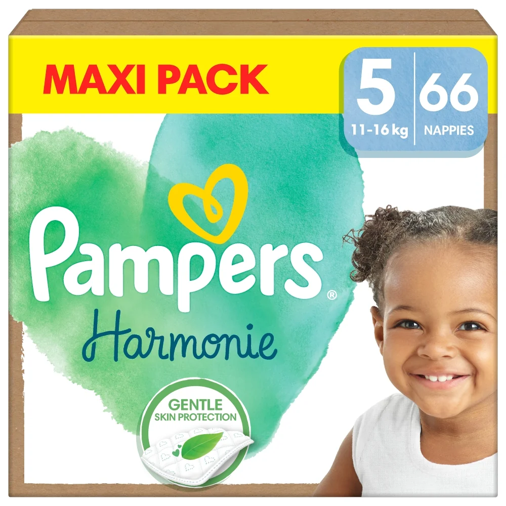Pampers Harmonie Baby Pieluszki, rozmiar 5 (11kg-16kg), 66 sztuk