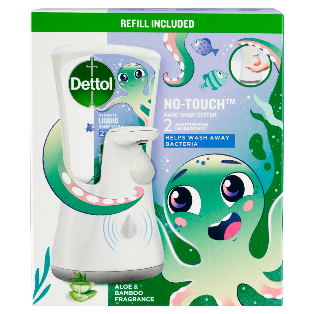 Dettol Soft on Skin Kids Odkrywca dozownik bezdotykowy z mydłem w płynie dla dzieci, 250 ml