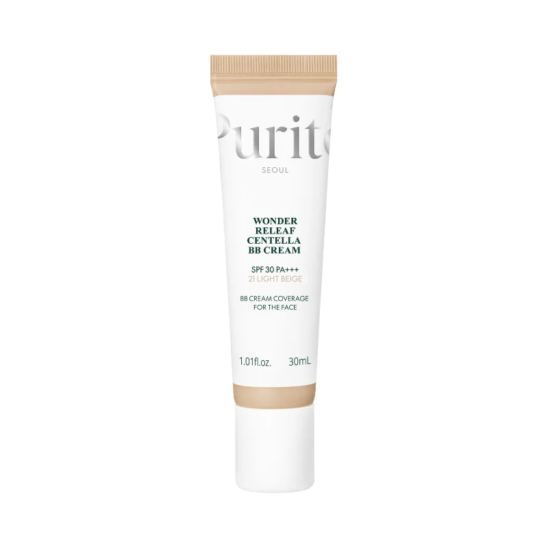 Purito Wonder Releaf Centella regenerujący krem BB z wąkrotą azjatycką #21 Light Beige, 30 ml
