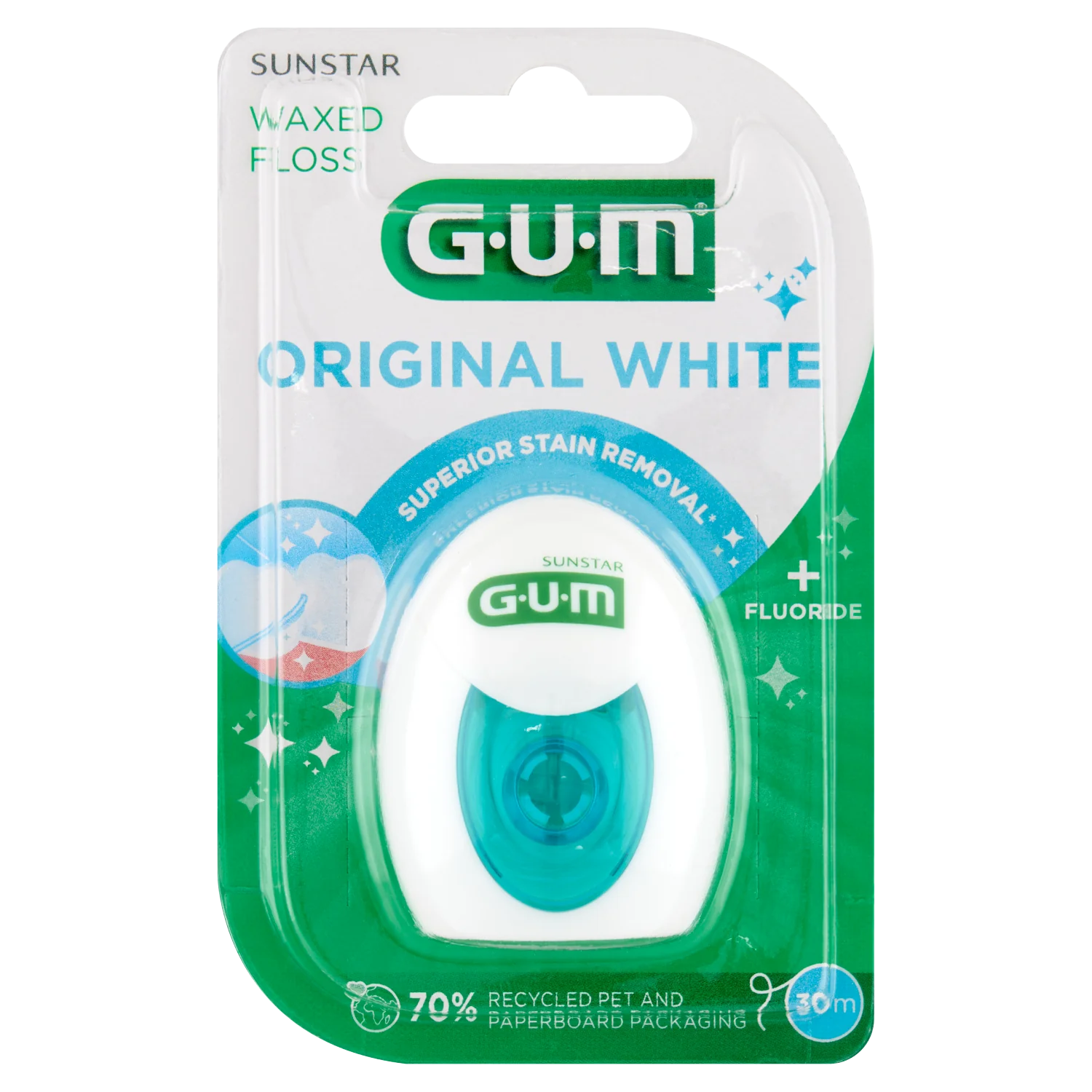 Sunstar Gum OriginalWhite nić dentystyczna, 30 m
