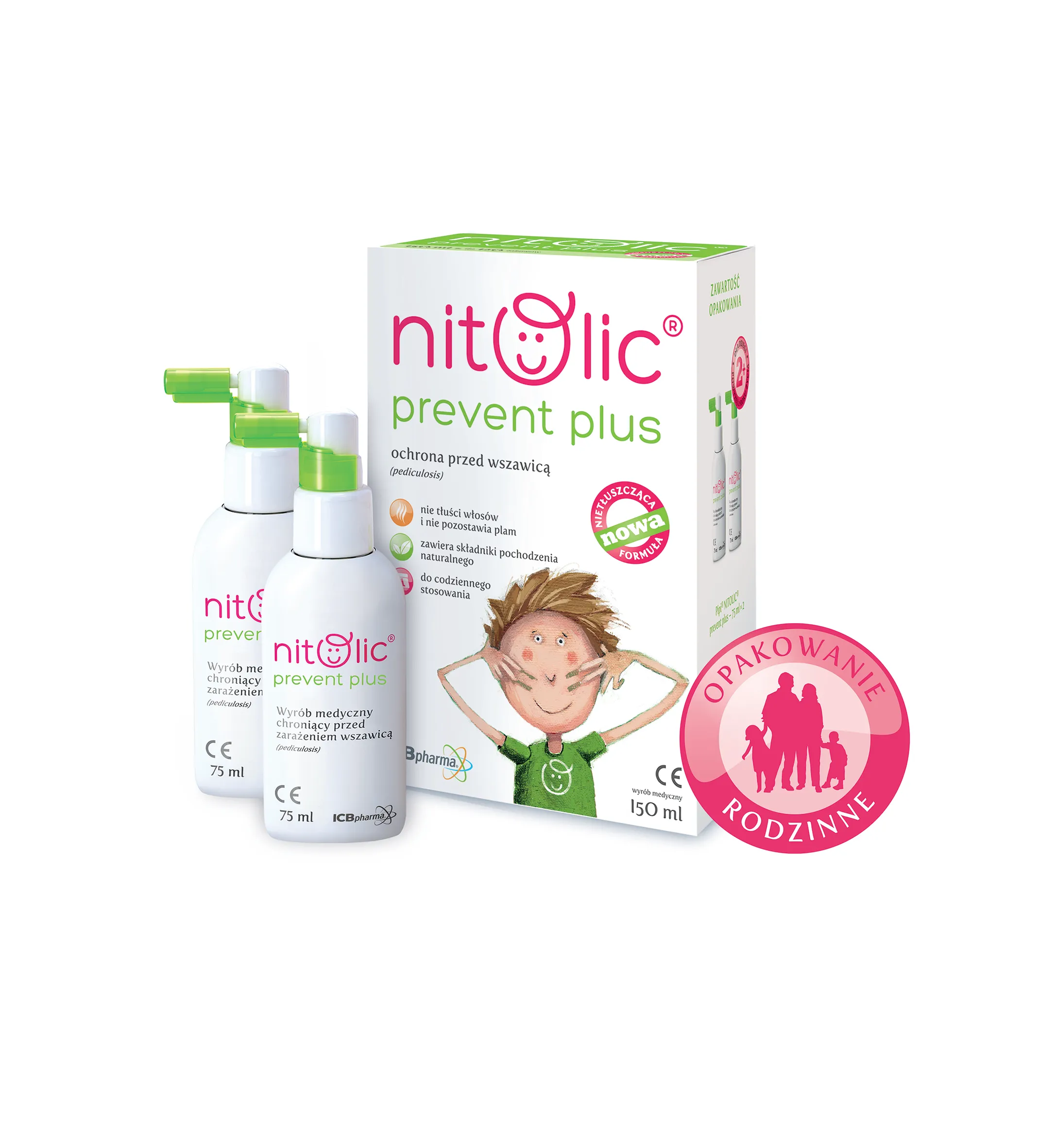 Pipi Nitolic Prevent Plus, spray chroniący przed wszawicą, 150 ml
