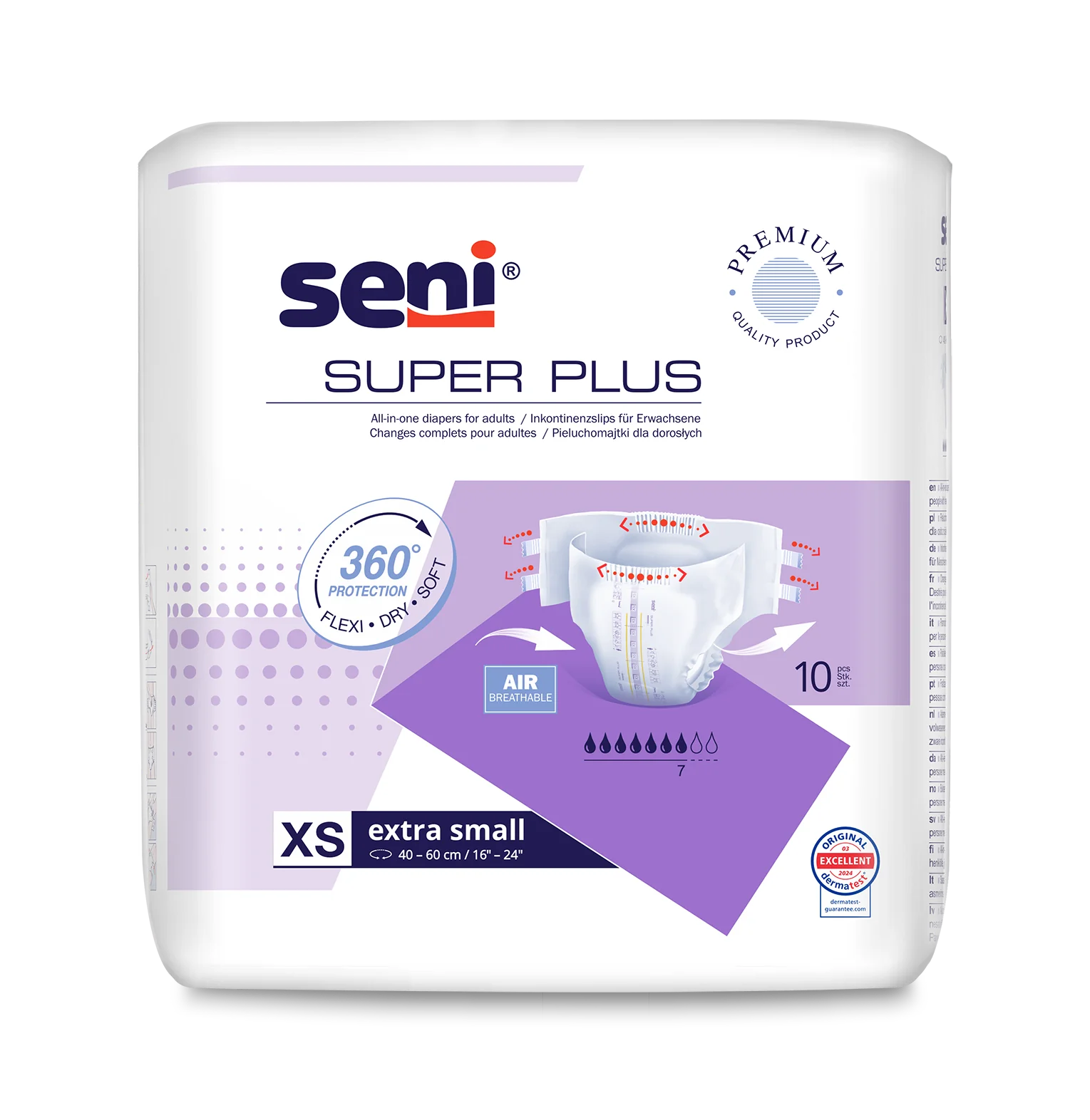 Seni Super Plus pieluchomajtki XS, 10 szt.