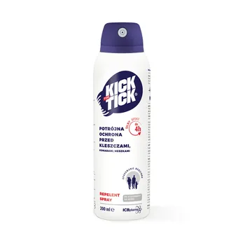 Kick the Tick Max Repelent Plus. spray przeciw kleszczom, komarom i meszkom, 200 ml 