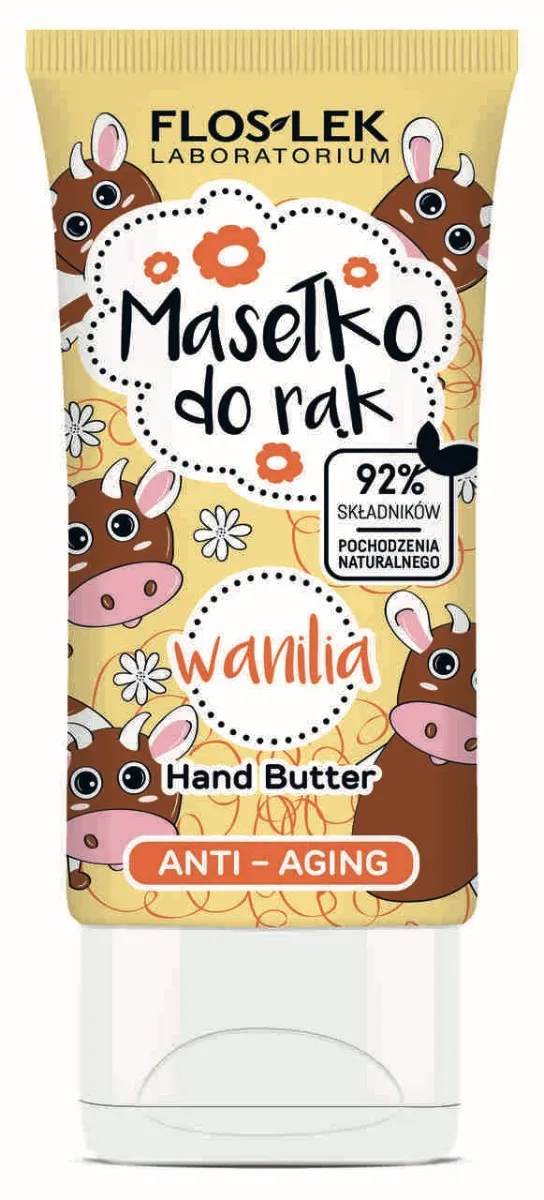 Floslek Hand Care, masełko do rąk anti-aging, wanilia, 50 ml