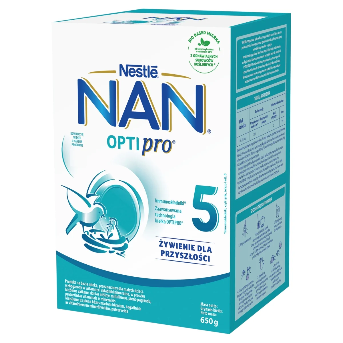 Nan Optipro 5 mleko modyfikowane dla dzieci po 2,5 roku, 2 x 325 g