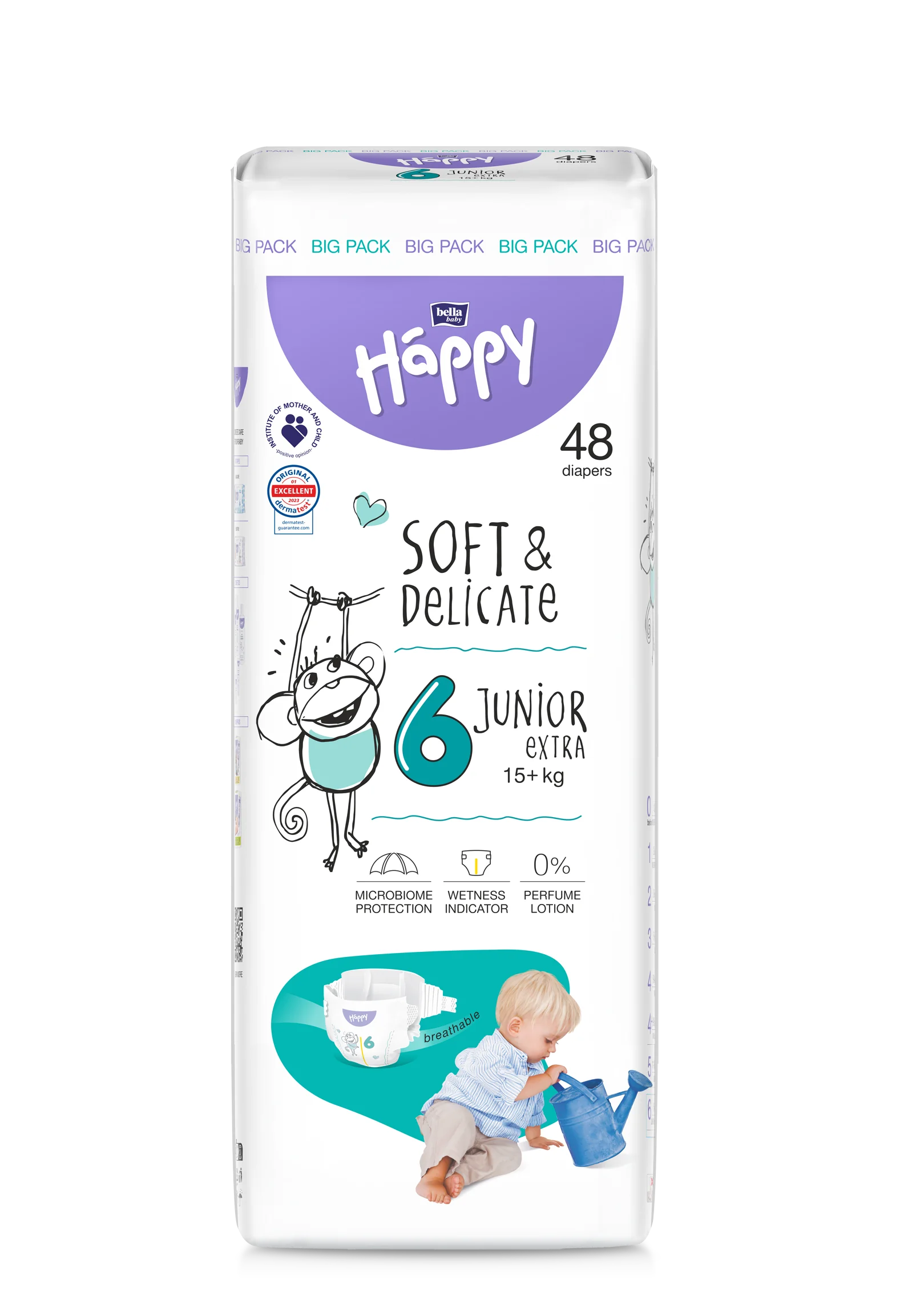 Bella Baby Happy Junior Extra pieluszki 15+ kg, 48 szt.