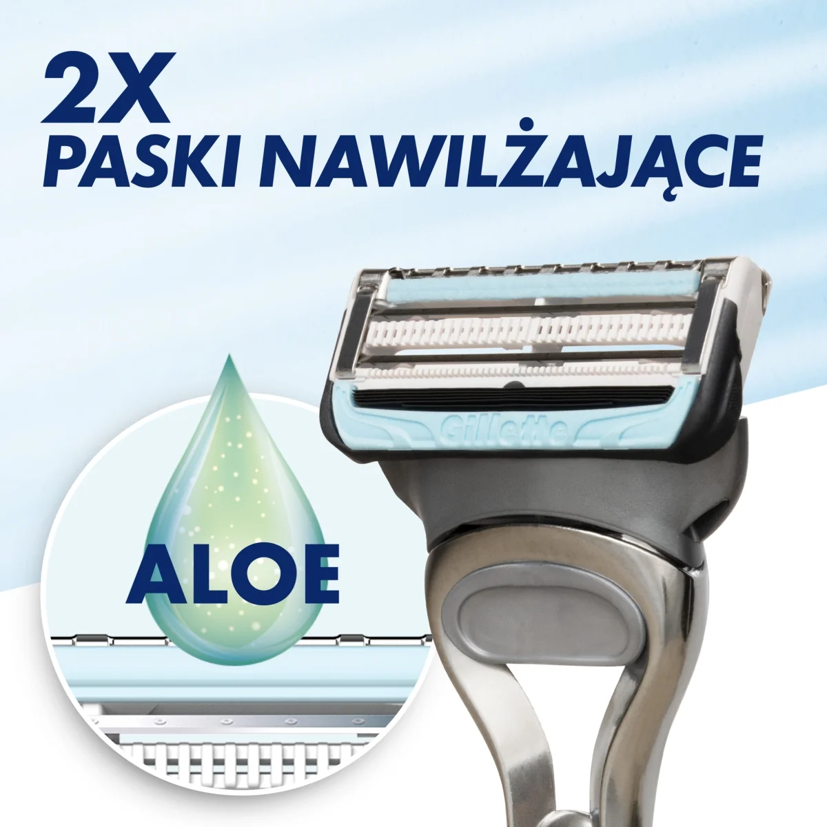 Gillette SkinGuard Sensitive maszynka do golenia dla mężczyzn, 1 rączka, 10 ostrzy wymiennych