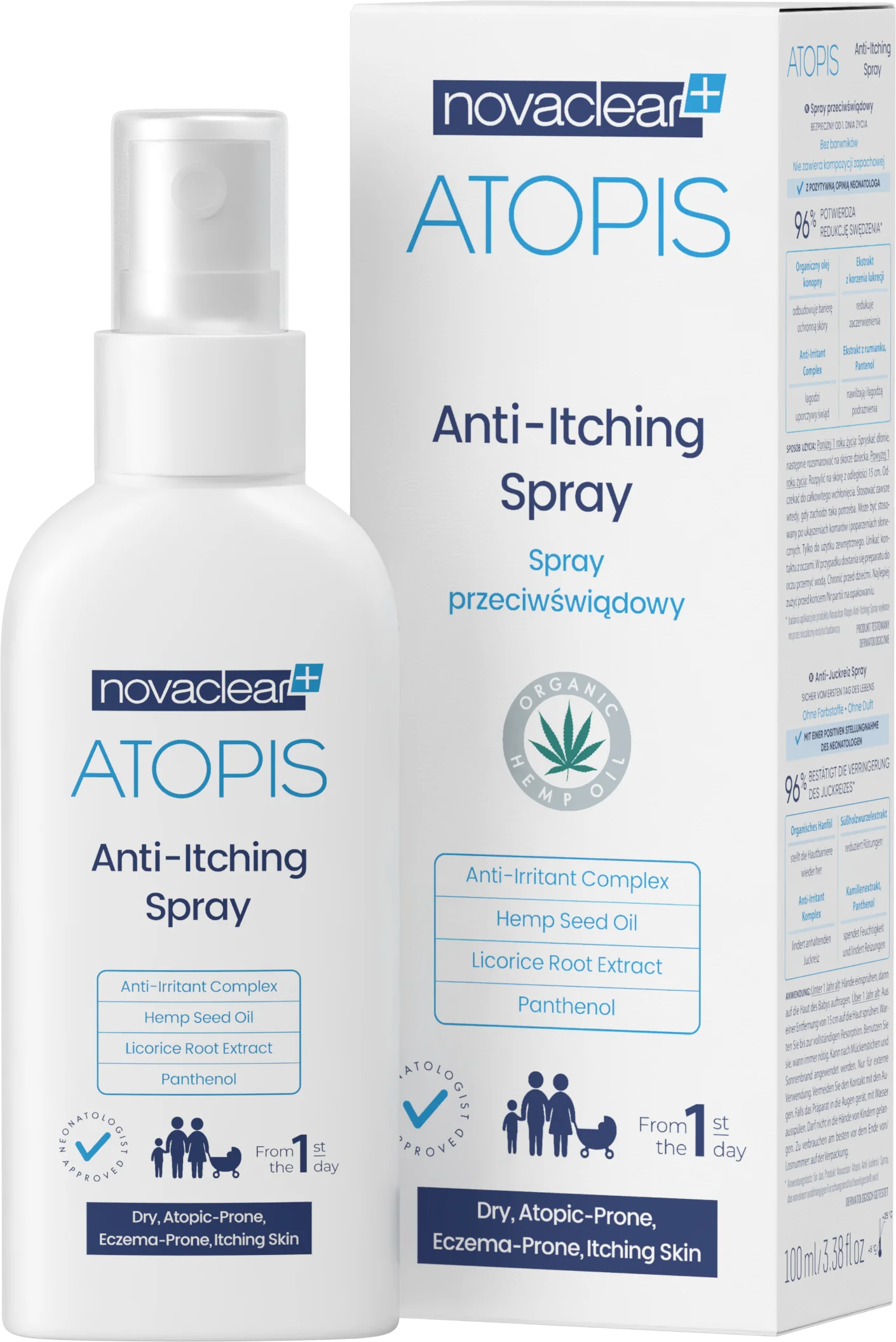 Equalan Novaclear Atopis Anti Itching Spray spray przeciwświądowy, 100 ml