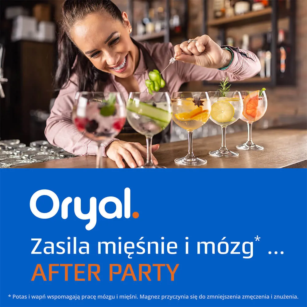 Oryal After Party, suplement diety, 18 tabletek musujących 
