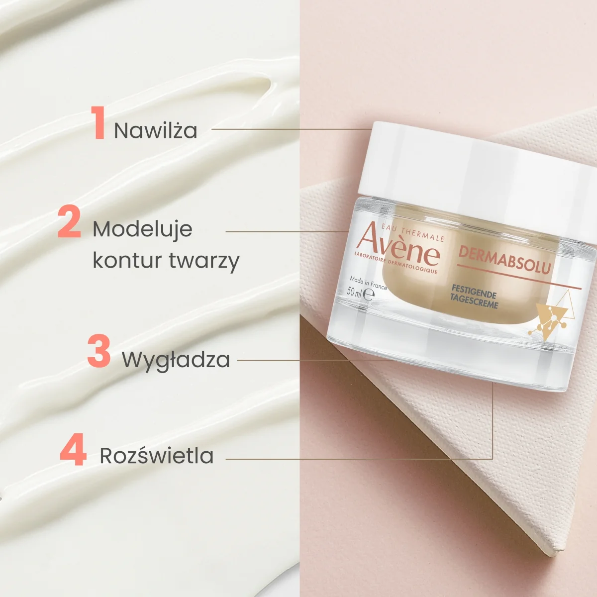Avène Dermabsolu modelujący owal twarzy krem na dzień, 50 ml